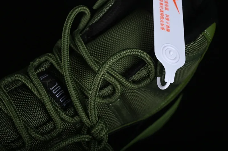 All categories Air Jordan Jordan series basketball shoes Air Jordan 11 Air Jordan 11 Retro AJ11 Joe 11 black and green high-top basketball shoes CT8012-300